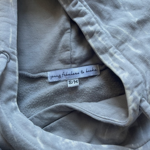 Young Fabulous & Broke Light Gray Hoodie - Picture 3 of 4